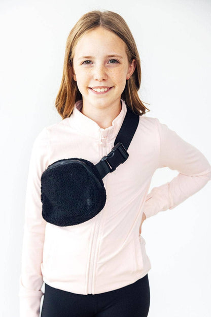 Mila & Rose - Black Fleece Belt Bag