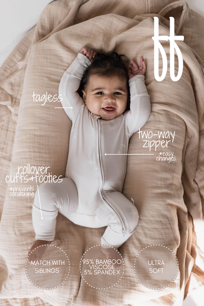 Forever French Baby - Bamboo Zip Pajamas | Sparkle! | ff club