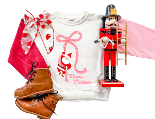 Santa Bow | Christmas Sweatshirt
