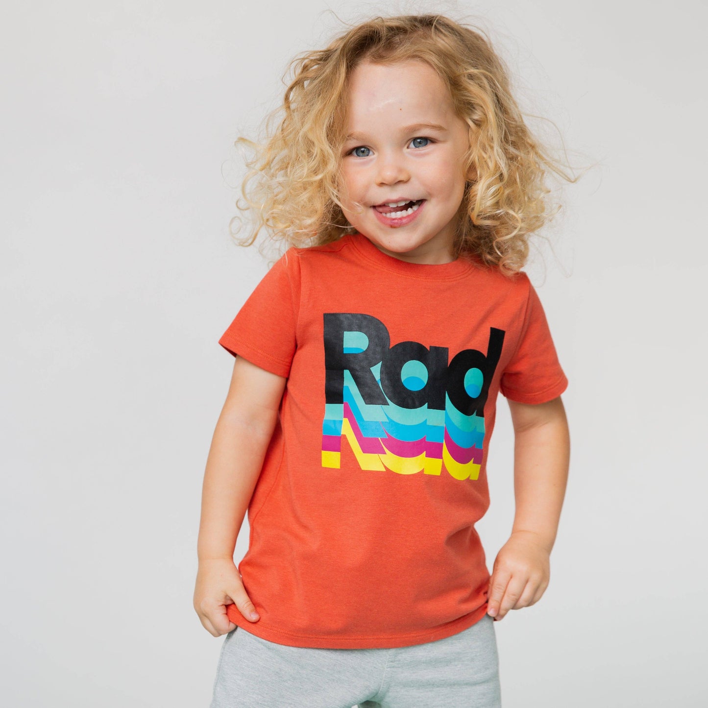 Short Sleeve Rounded Kids Tee - 'Rad'