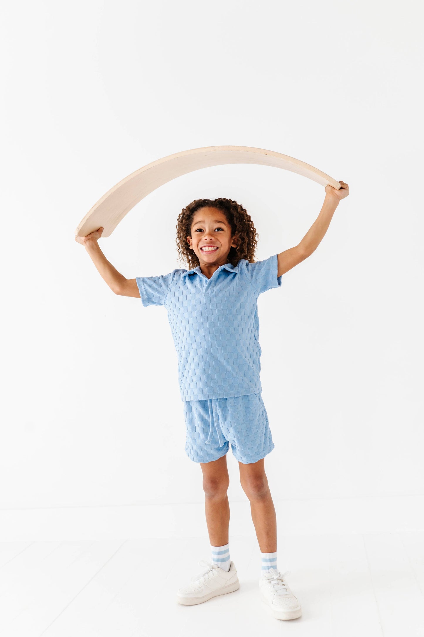 Coastal Blue | BOYS TERRY CHECK SET