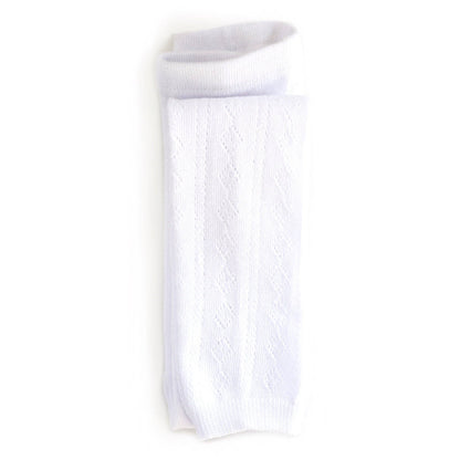 Little Stocking Co. - White Fancy Knit Footless Tights