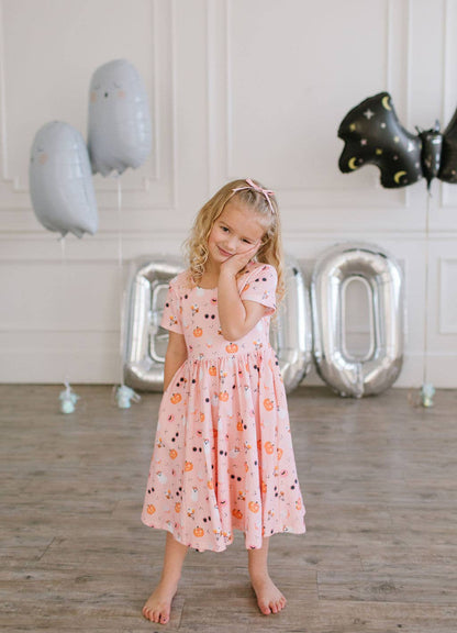 Ollie Jay - Classic Twirl Dress in Hippie Halloween | Girls Dress