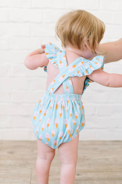 Ollie Jay - Emmy Romper in Ice Cream Dreams | Baby Bubble