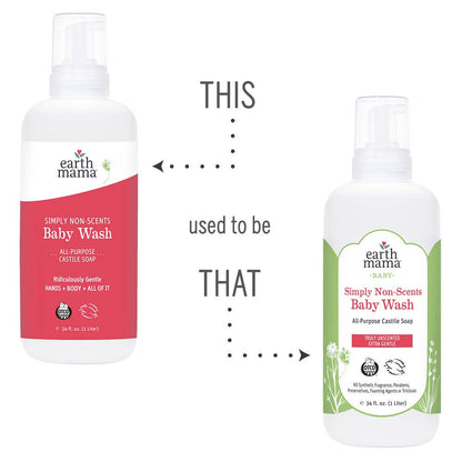 Earth Mama Organics - Simply Non-Scents Baby Wash: 34 fl. oz. (1 liter )