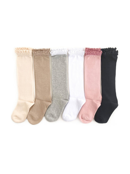 Little Stocking Co. - Neutral Lace Top Bundle: 6-18M