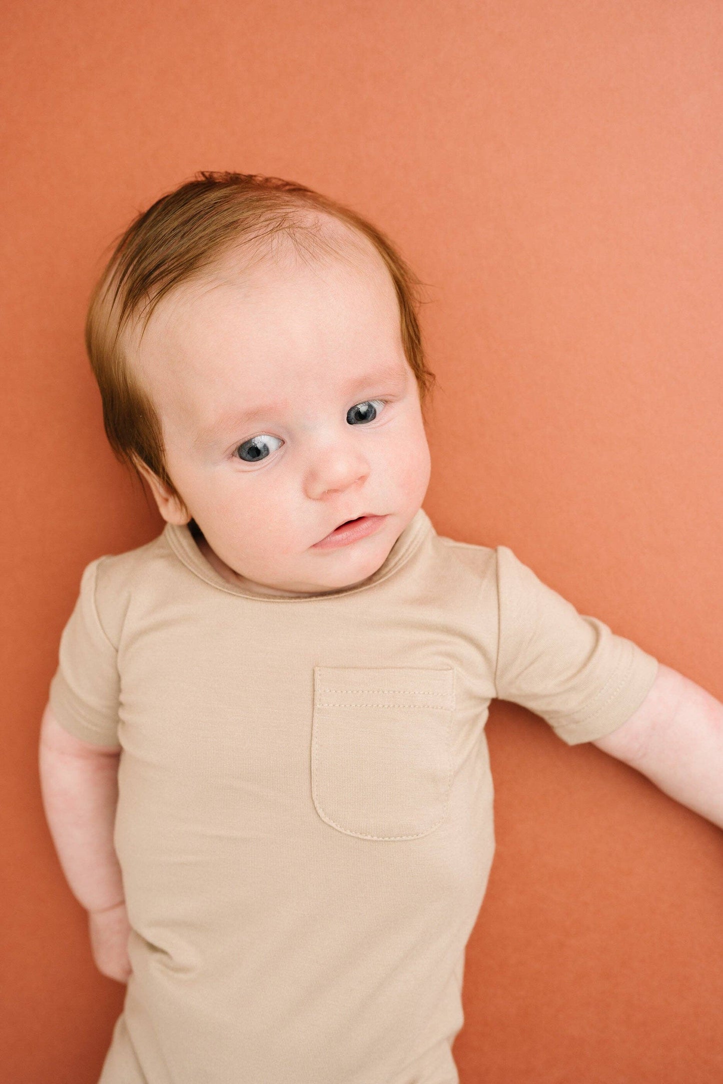 Little One Shop - Sandstone Bamboo Pocket Romper