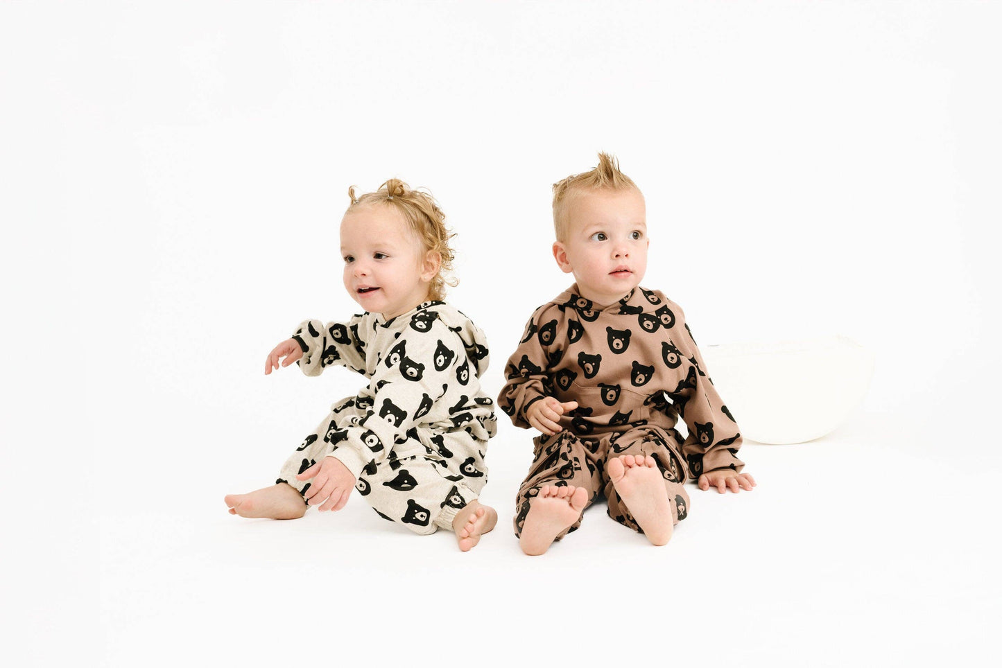 Little One Shop - Brown Bear Cargo Hoodie Set