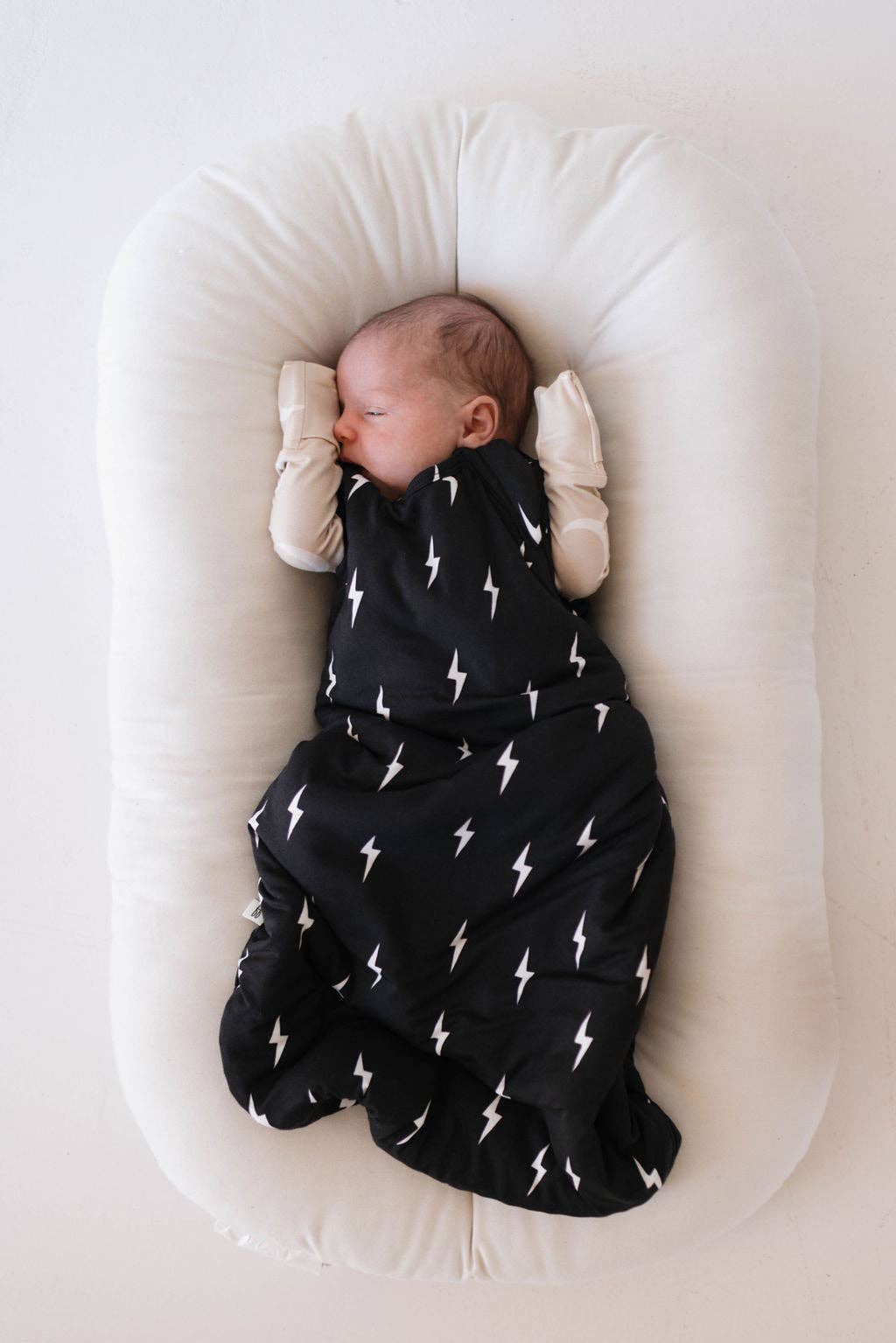 Forever French Baby - Bamboo Sleep Sack | Midnight Lightning Bolt:  0.5 TOG