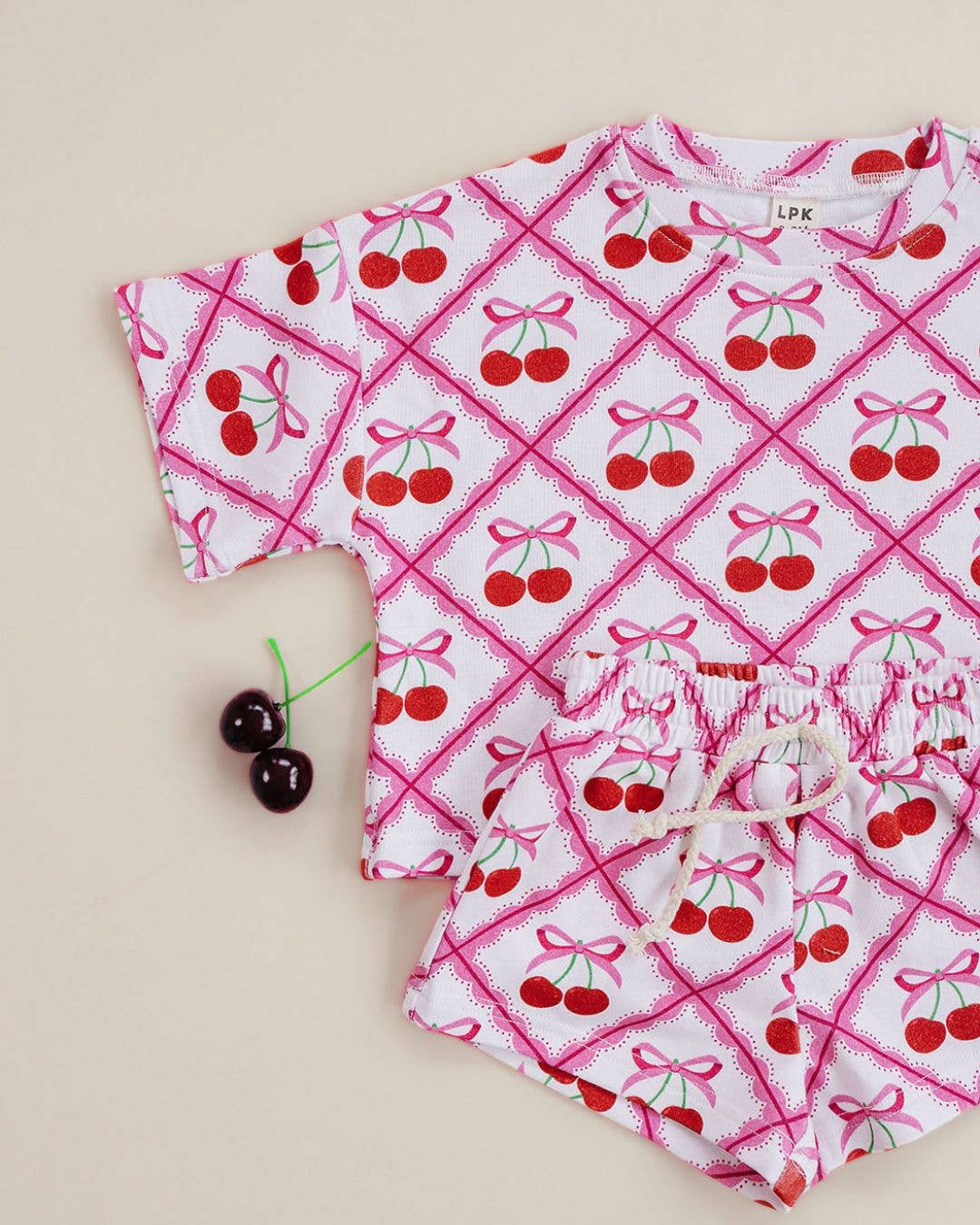 Shorts Set | Cherry Bow