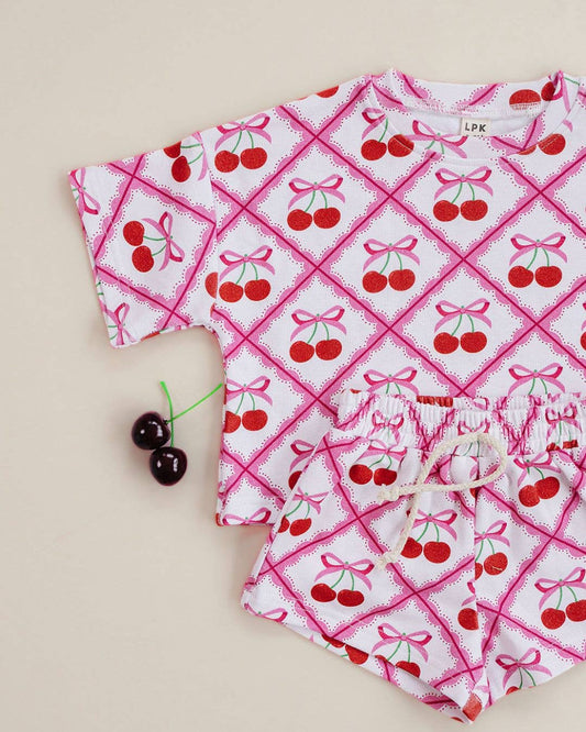 Shorts Set | Cherry Bow