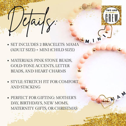 Two and Crew - Faith Based Jewelry & Gifts - Mama Mini Bracelet Set – Motherhood Jewelry, mom gift