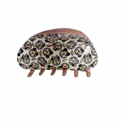 Checkered Mouse Couple Claw Hair Clip