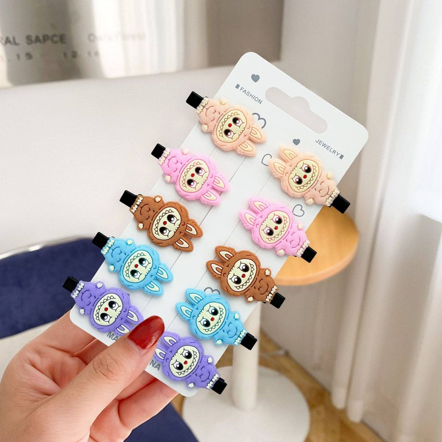 Labubu hair clips: 10 pack