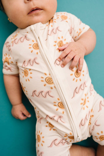 Little One Shop - Sunny Shores Bamboo Short Romper