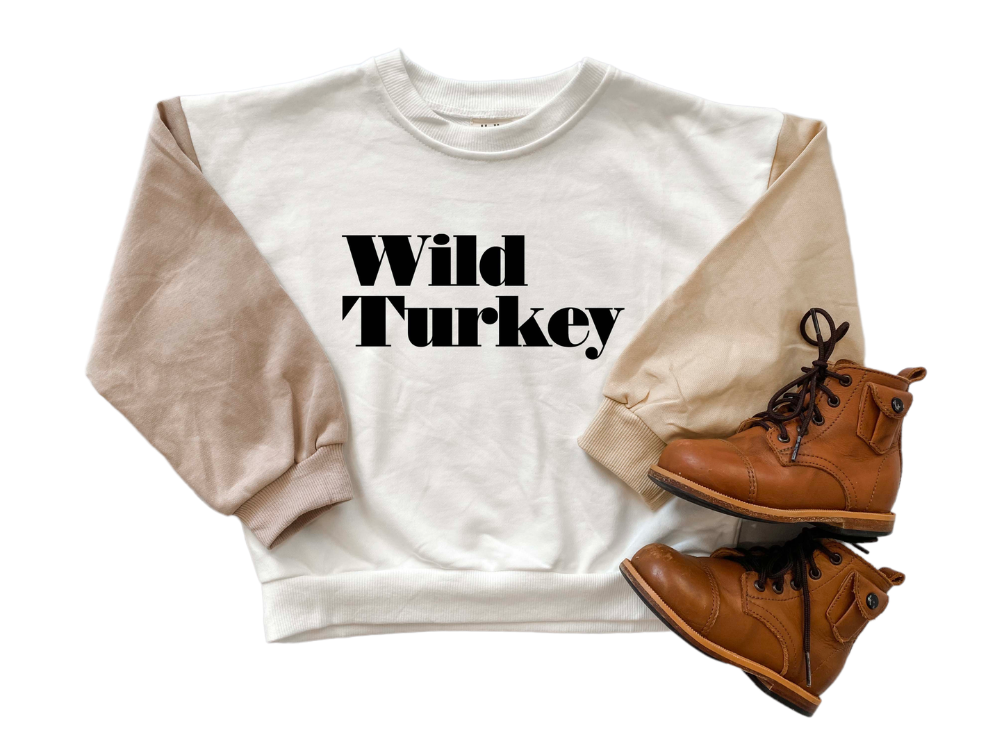 Wild Turkey | Kids Thanksgiving Sweatshirt