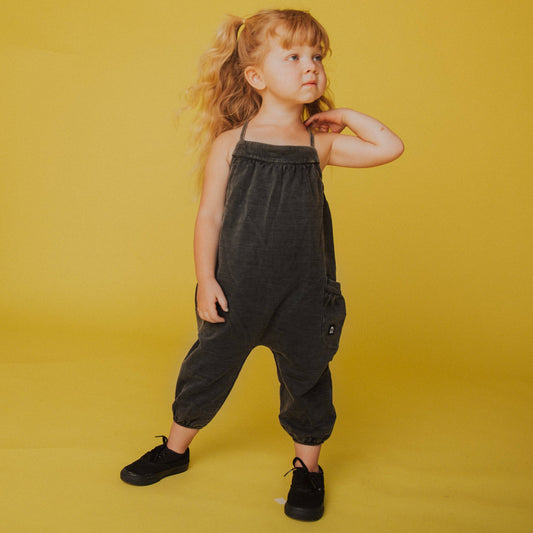 RAGS - Strappy Jumper - 'Washed Black Denim'