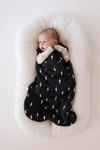 Forever French Baby - Bamboo Sleep Sack | Midnight Lightning Bolt:  0.5 TOG