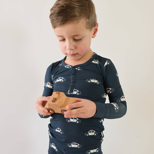 Forever French Baby - Bamboo Two Piece Pajamas | Police Cruiser