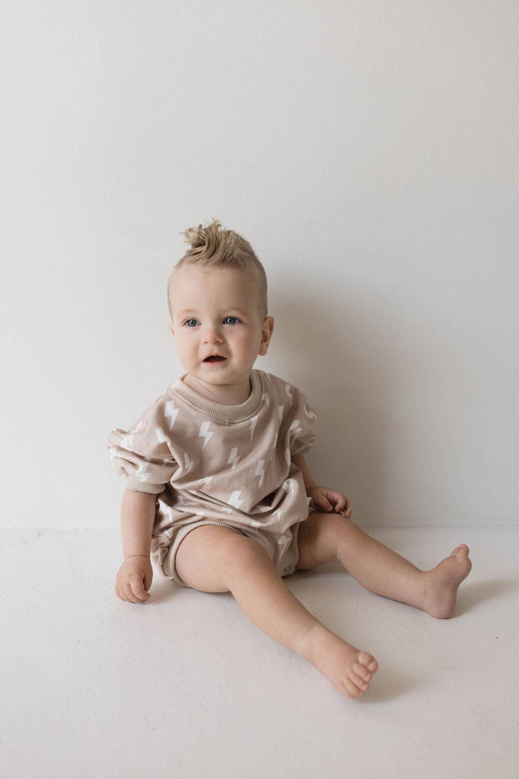 Forever French Baby - Sweatshirt Romper | Cream Lightning