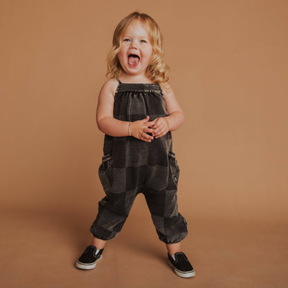 RAGS - Strappy Jumper - Black Denim Check