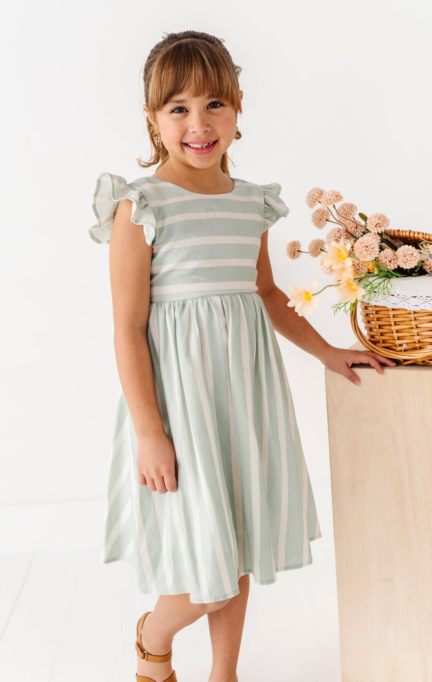 Mint Bay Stripes | TIE-BACK DRESS
