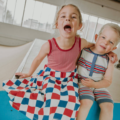 RAGS - Tank Swing Dress - 'Fourth of July Check