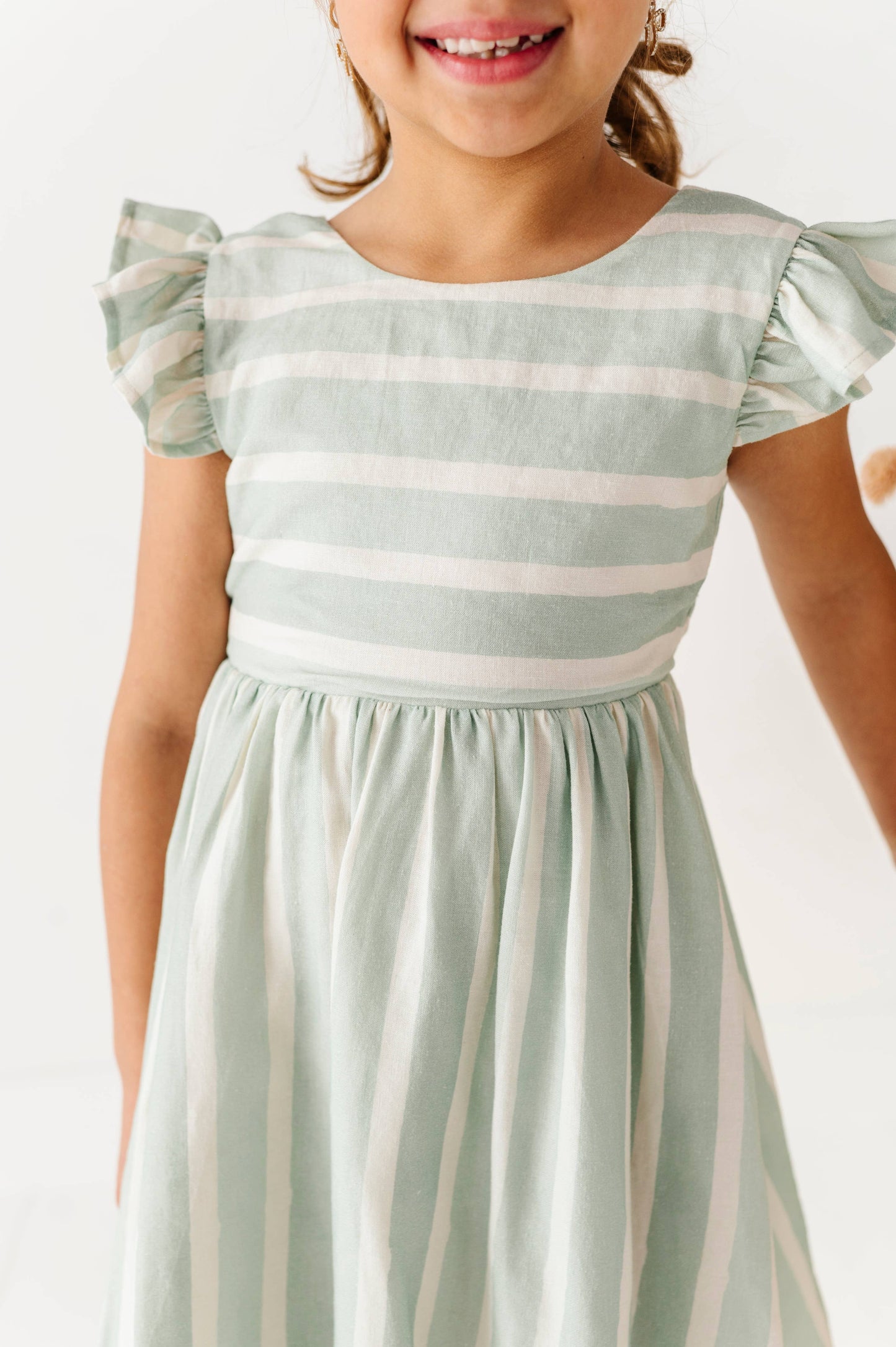 Mint Bay Stripes | TIE-BACK DRESS