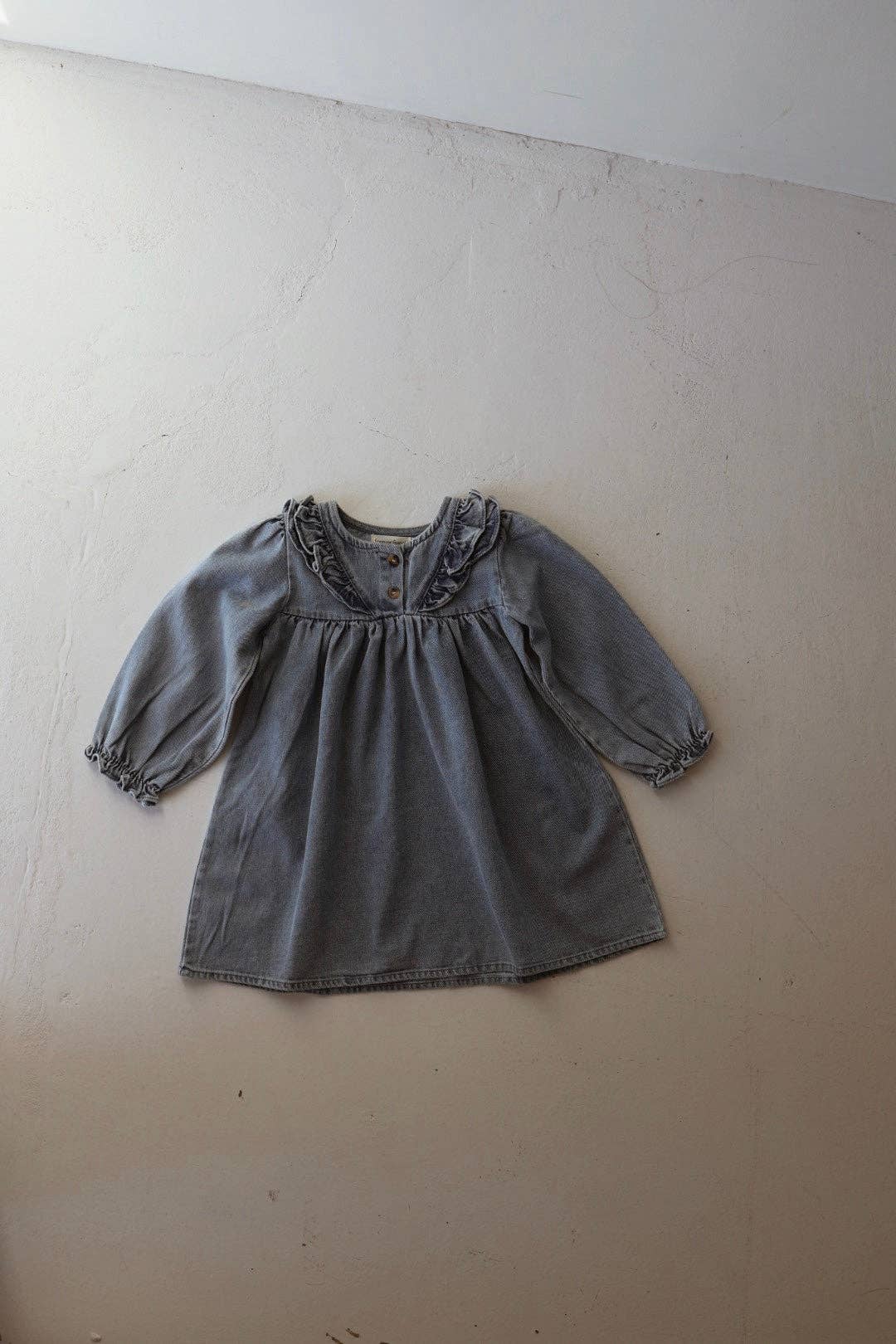 Forever French Baby - Denim Dress | Ruffle