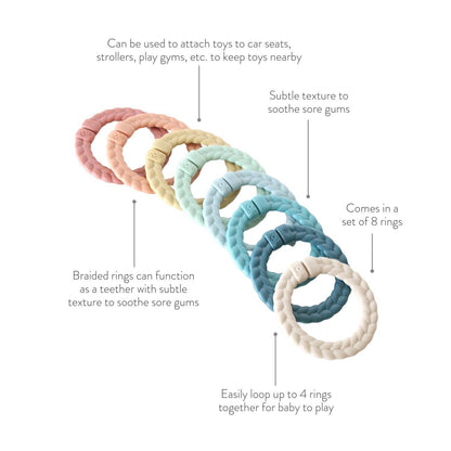 Itzy Ritzy - Bitzy Bespoke Itzy Rings™ Linking Ring Set: Rainbow