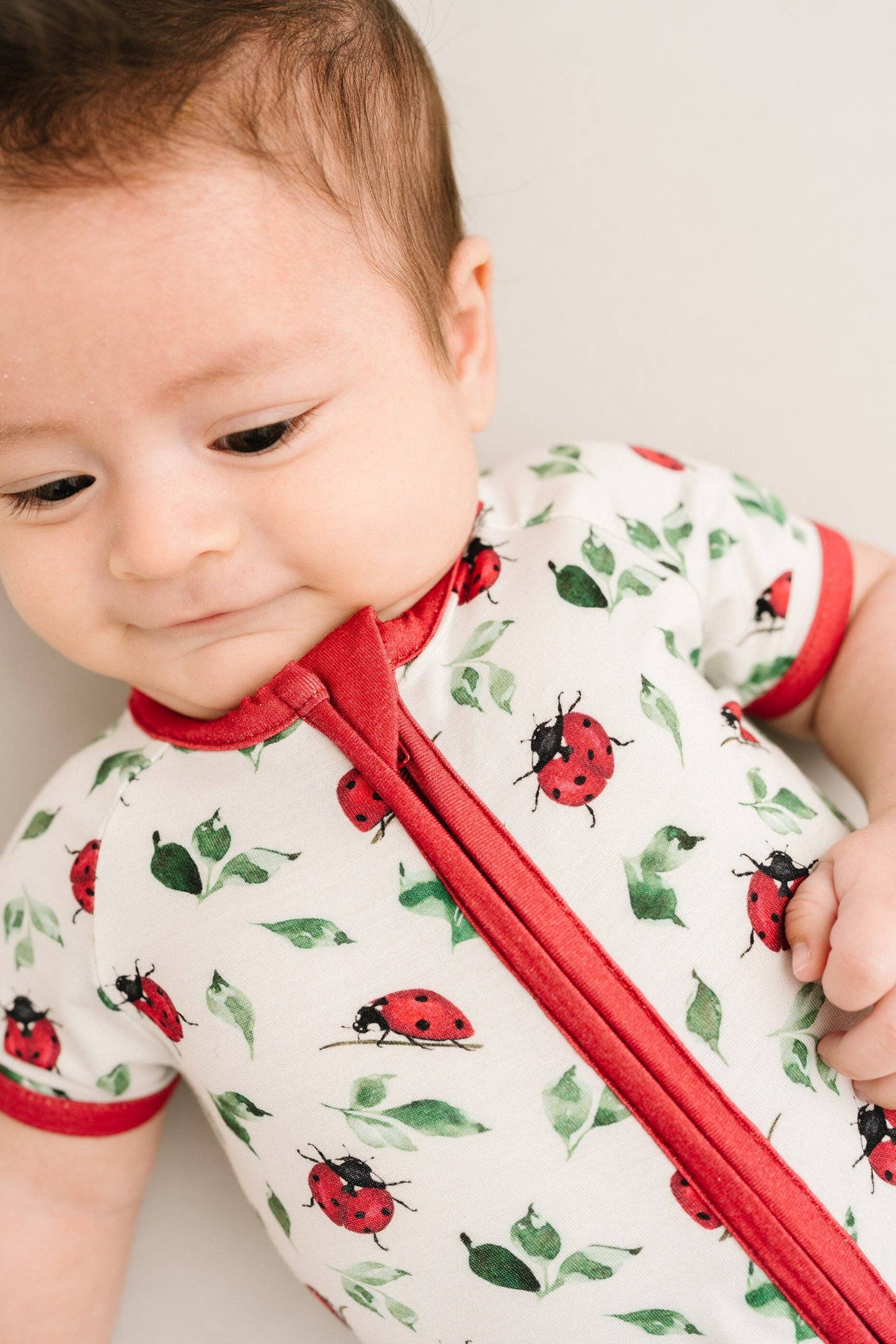 Little One Shop - Little Ladybugs Bamboo Short Romper