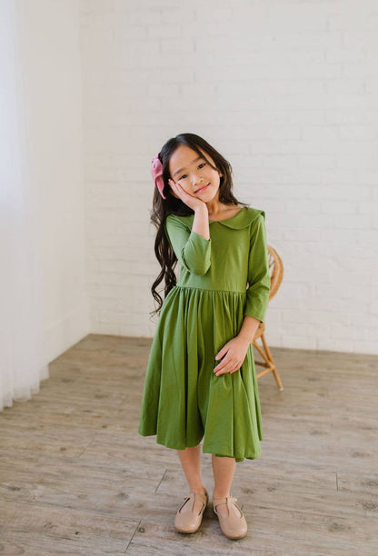 Ollie Jay - Rubina Dress in Moss Green