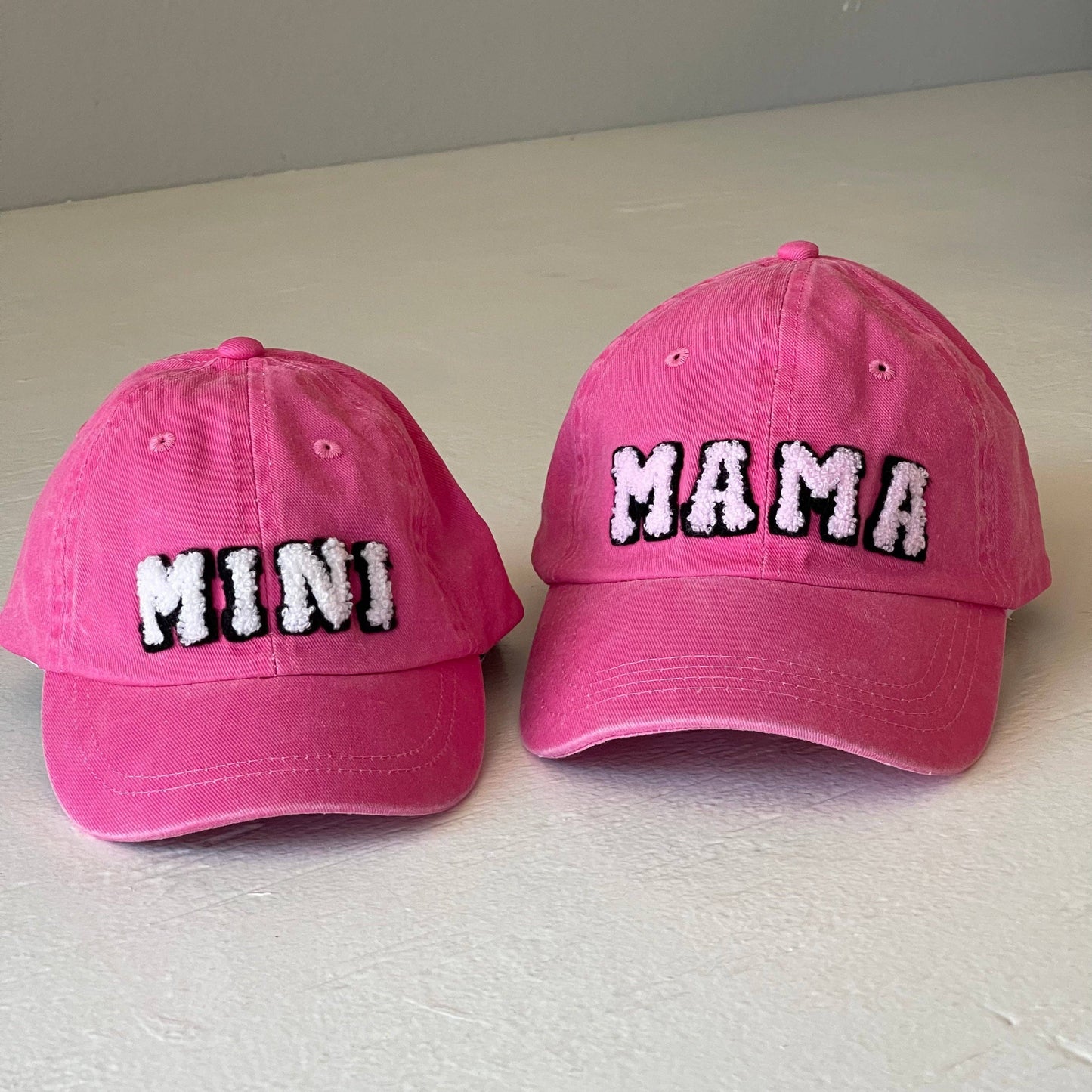 SpearmintLOVE - MINI Kids Baseball Hat, Vintage Wash Watermelon Pink