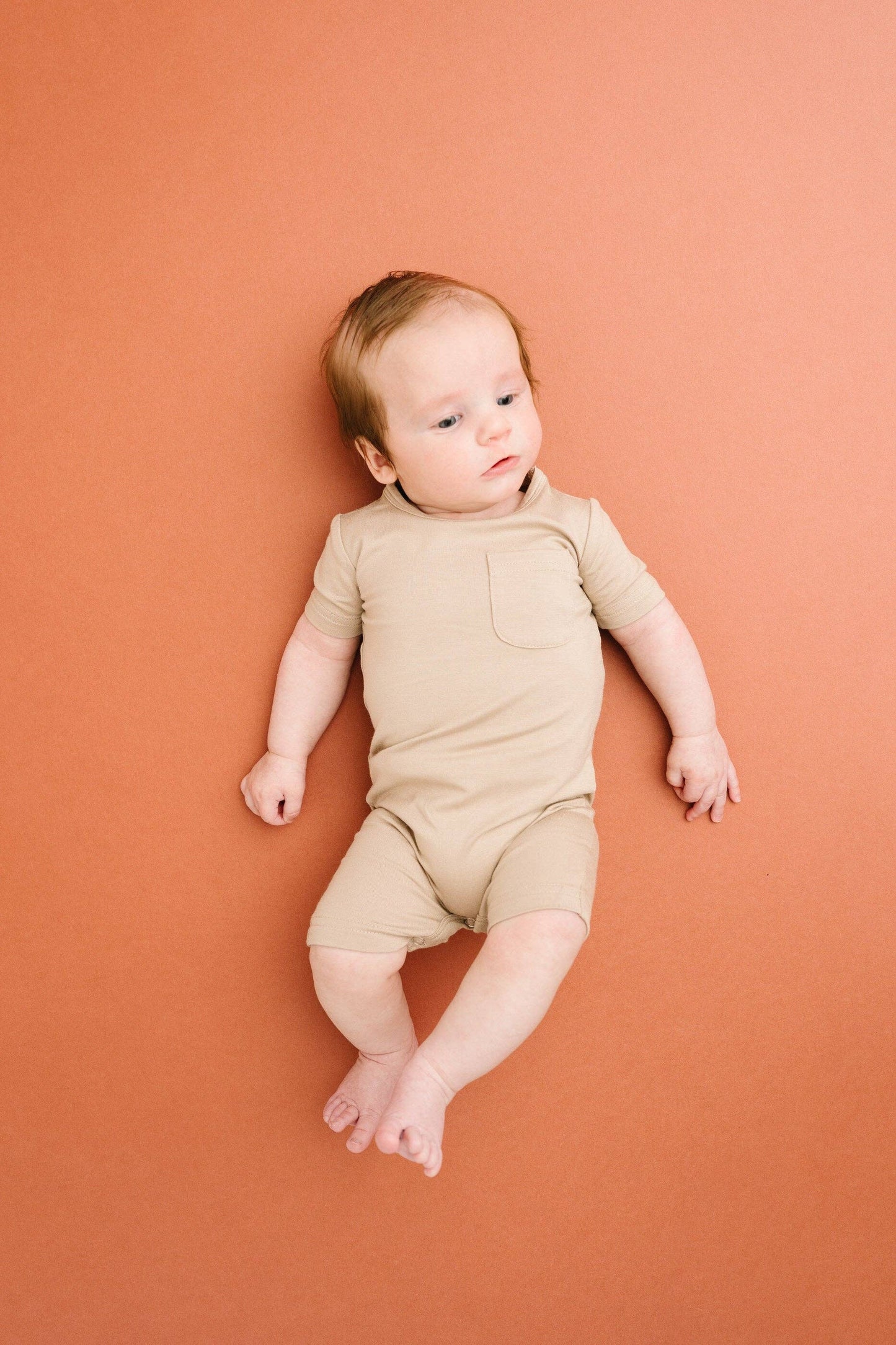 Little One Shop - Sandstone Bamboo Pocket Romper