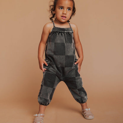 RAGS - Strappy Jumper - Black Denim Check