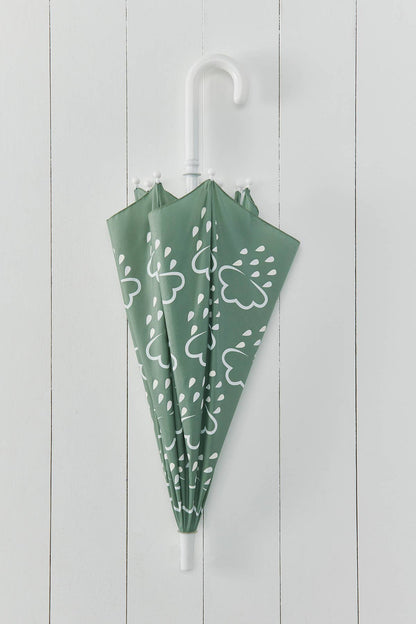 Grass & Air - Little Kids Colour-Revealing Umbrella in Khaki Green