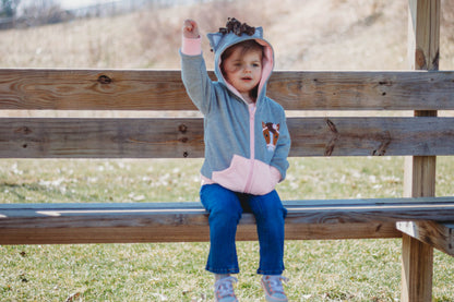 Doodle Pants - Pink Horse 3D Hoodie Toddler and Kids Western: 3T