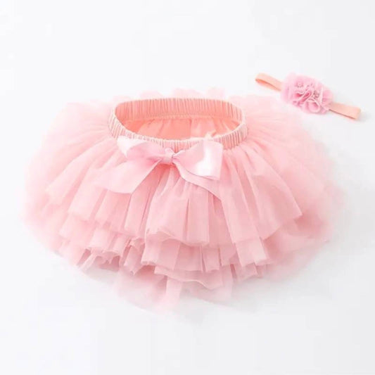 Baby Bloomer Diaper Tutu Skirt and Headband: 12-24 months