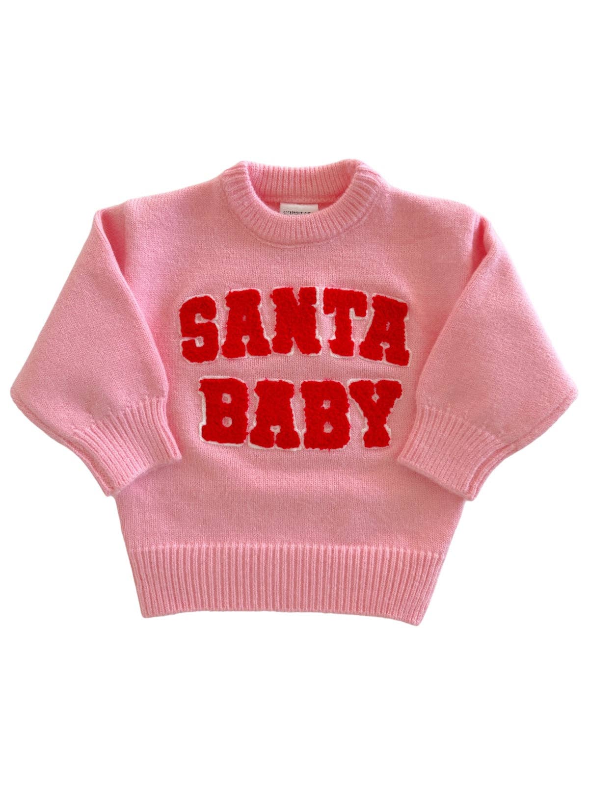 SpearmintLOVE - Knit Sweater, Santa Baby Pink