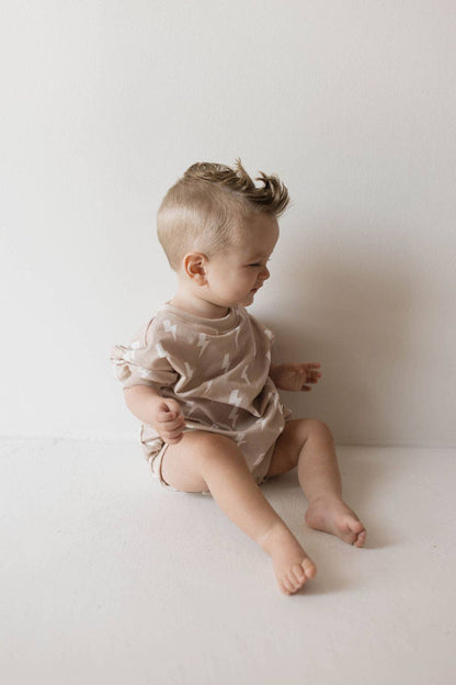 Forever French Baby - Sweatshirt Romper | Cream Lightning