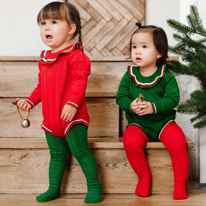 Noble Green Cable Knit Tights: 3-4 YEARS