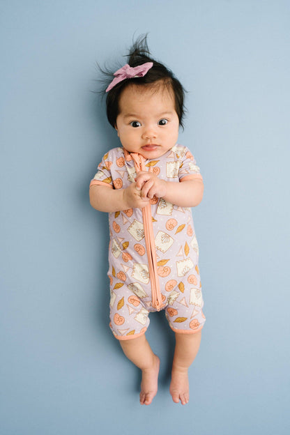 Little One Shop - Sunset Sandcastles Bamboo Short Romper