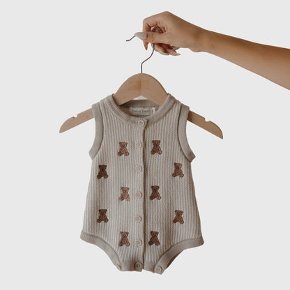 Forever French Baby - Knit Romper | Teddy: 6-12 Months