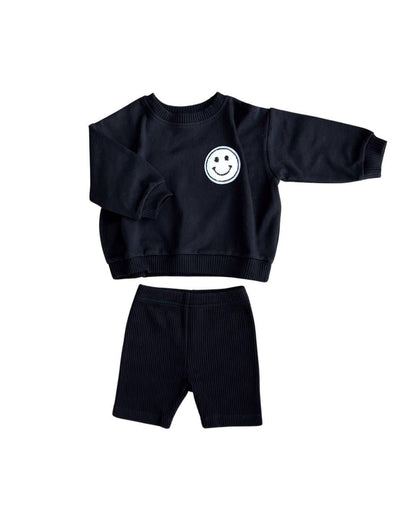 Baby & Kids Biker Shorts Set | Black