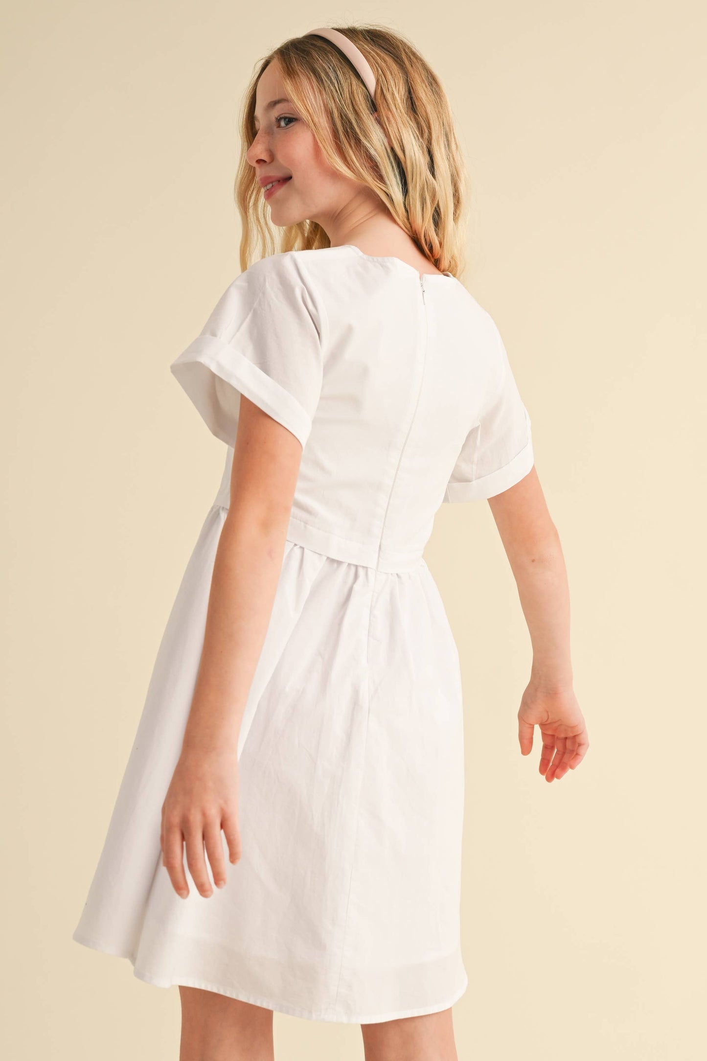 heart and arrow - TWEEN GIRLS KIDS FIT & FLARE DRESS