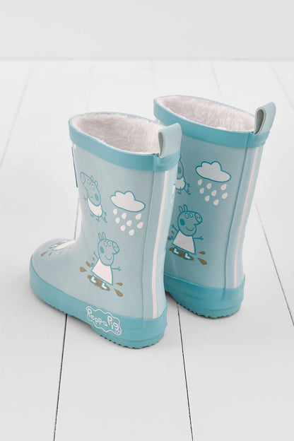 Grass & Air - Peppa Pig George Blue Colour-Changing Kids Wellies