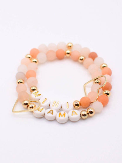 Two and Crew - Faith Based Jewelry & Gifts - Mama MINI matching bracelet set - beaded jewelry, Motherhood