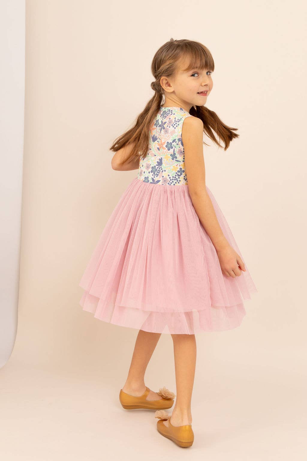 Bird & Bean® - Kids Bamboo Tulle Dress - Meadow