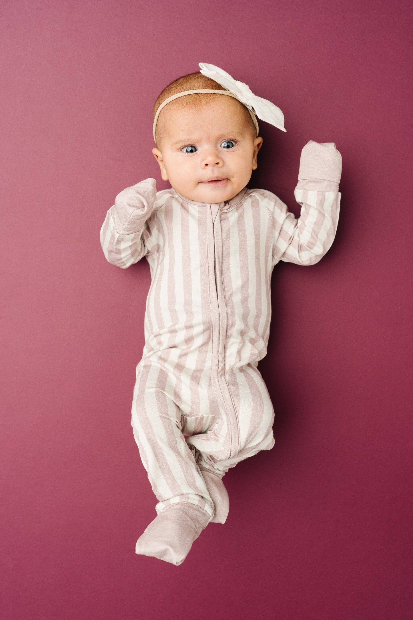 Little One Shop - Blush Stripe Bamboo Sleeper