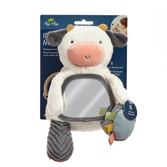 Itzy Ritzy - Carmen The Cow - Itzy Bitzy Mirror™ Travel + Tummy Time Toy